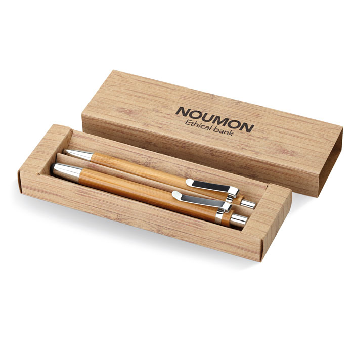 BAMBOOSET - Bamboe pen en potloodset
