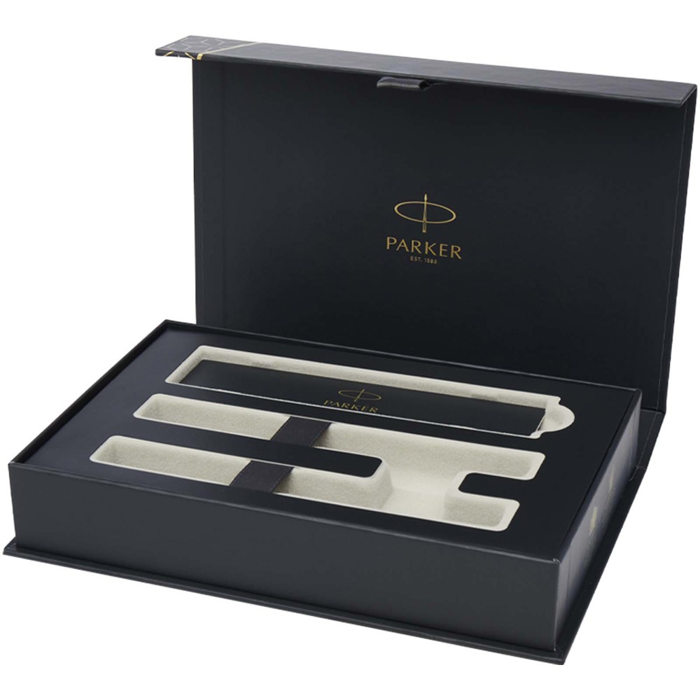 Parker IM Essentials rollerball- en balpen-set - zilver
