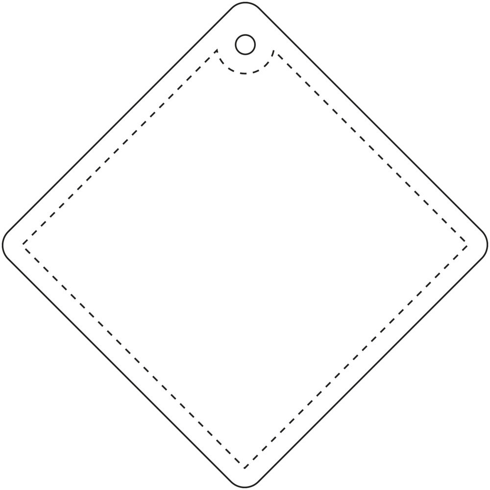 RFX™ H-09 kleine reflecterende TPU hanger met diamant