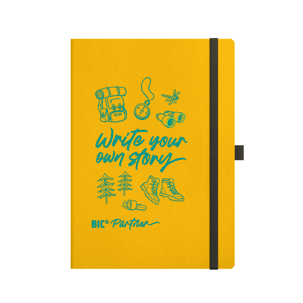 BIC® Partner A5 FruitCover - Geel Gelinieerd Papier