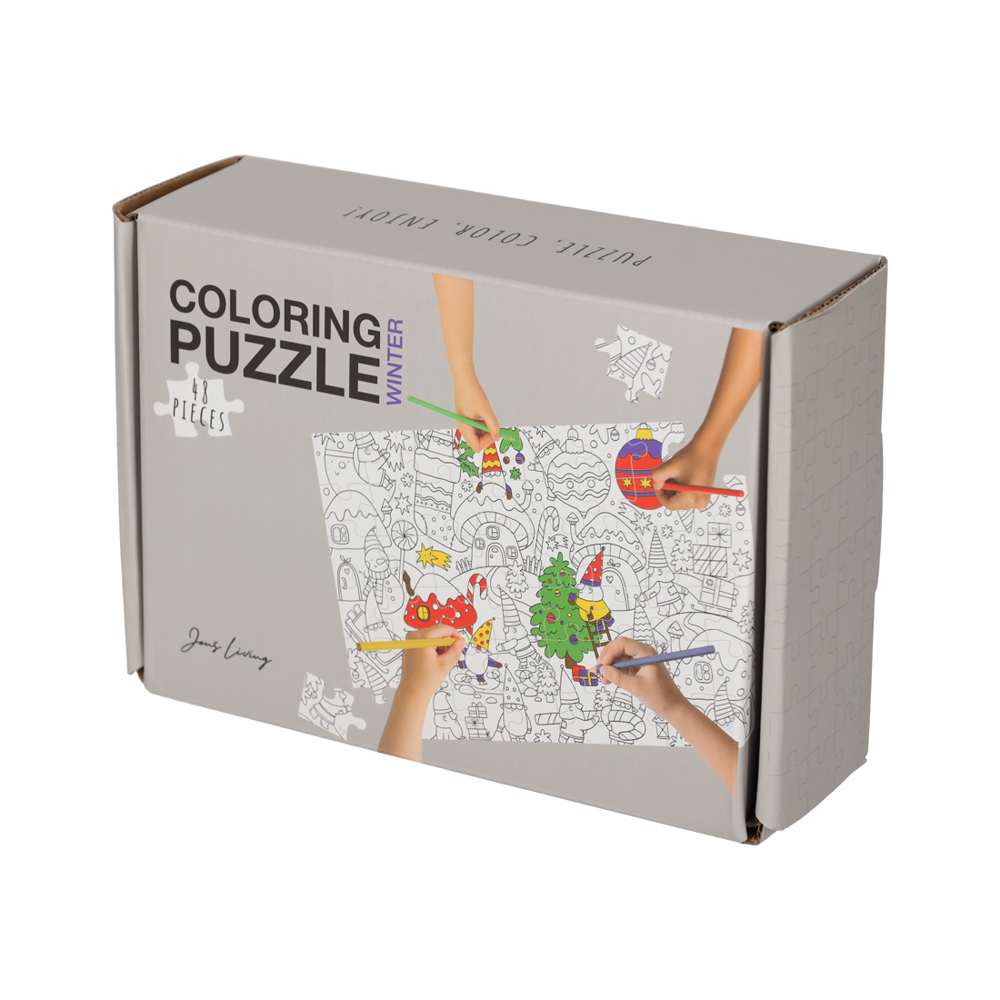 JENS Living Kleurplaat Puzzel Winter