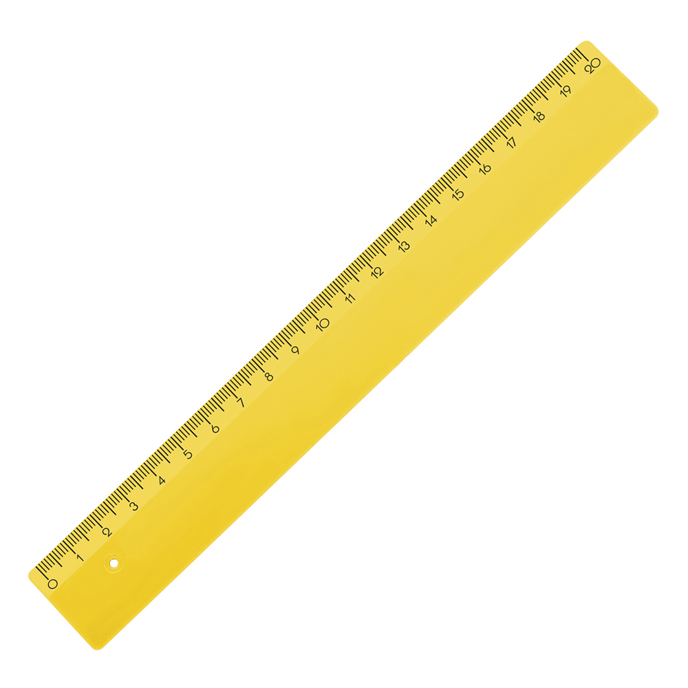 Liniaal 20 cm - Geel