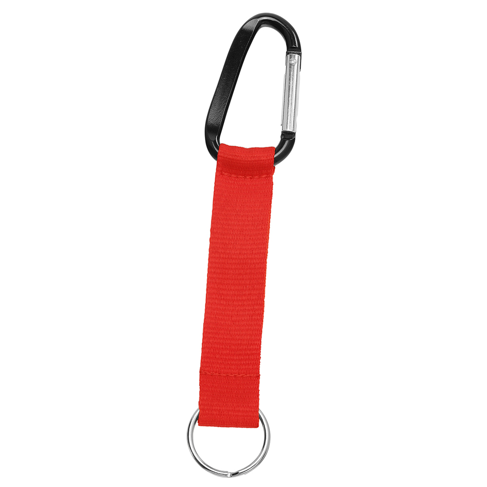 Korte keycord "Duo" - signaalrood/zwart
