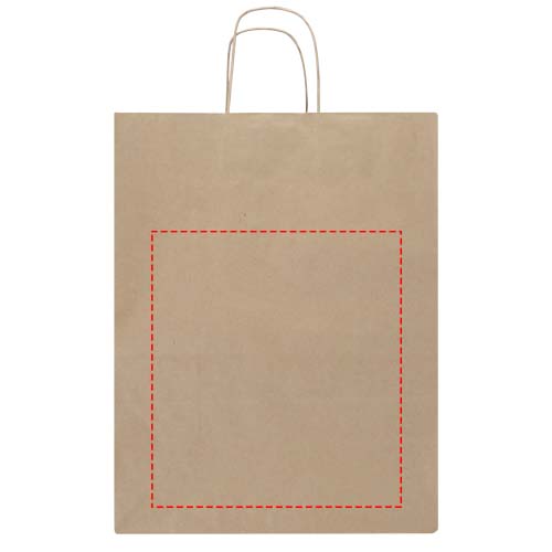 Kraft papieren tas 80–90 g/m² met gedraaide handvatten – 25 x 15 x 32 cm