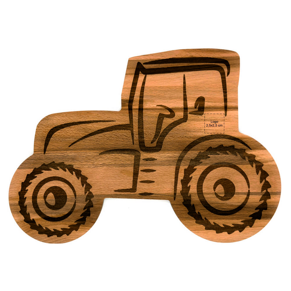 Plank tractor beuken 35x25 cm