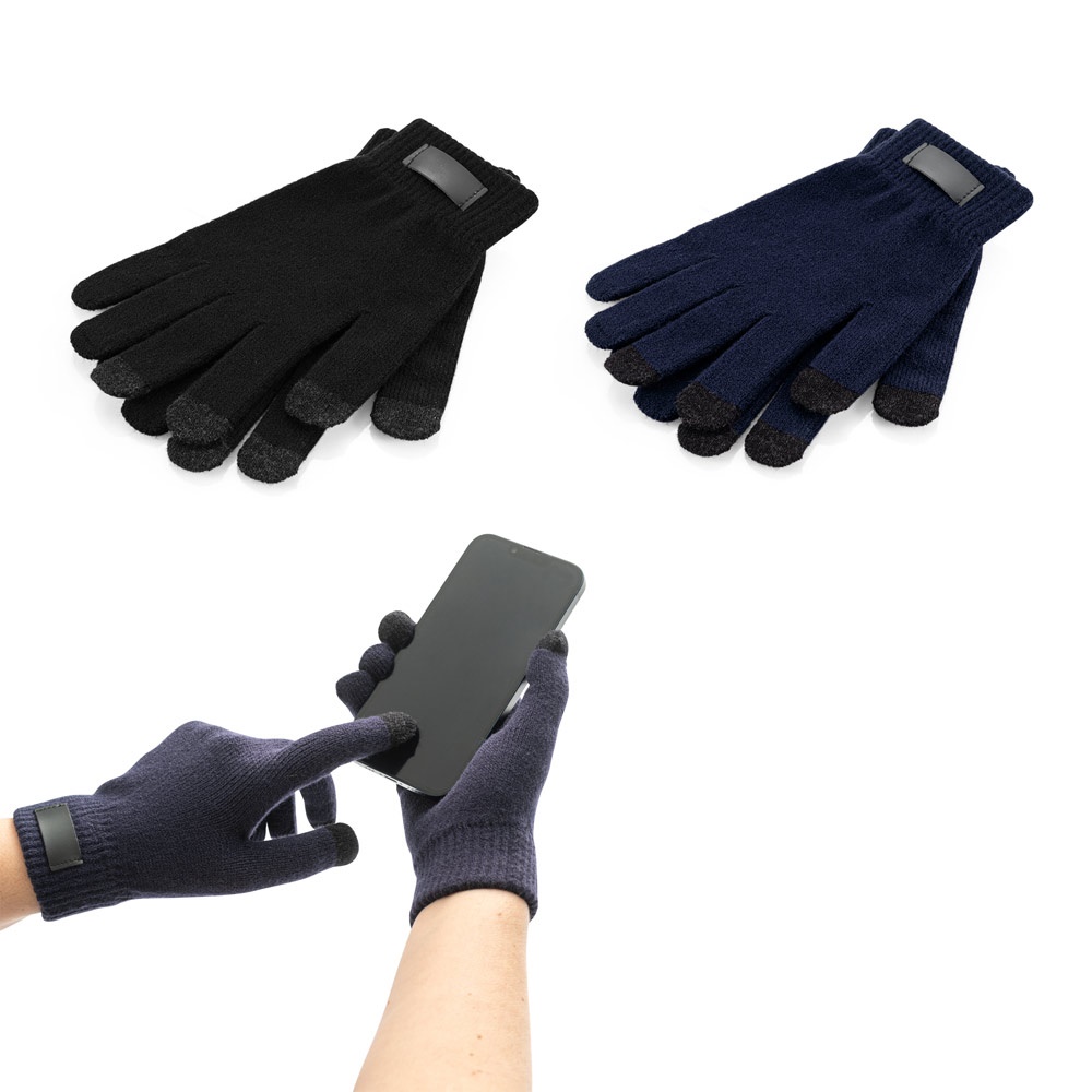BURROW. Handschoenen van gerecycled polyester (100% rPET), met touch tips