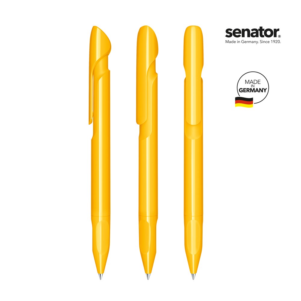 senator® Evoxx Polished Recycled retractable pen - wit/geel 7408