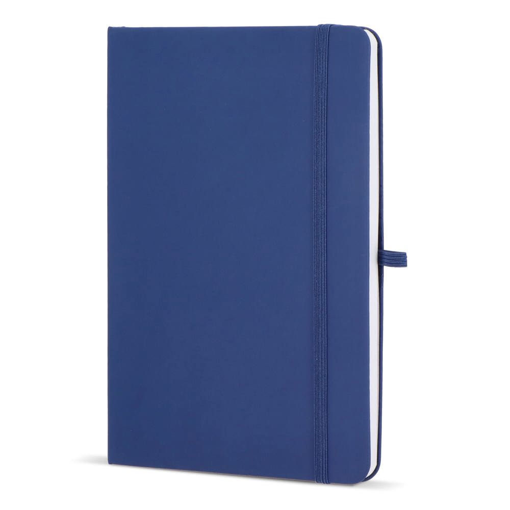 Notitieboek Olmo hardcover PU A5 met sticky notes - Donkerblauw