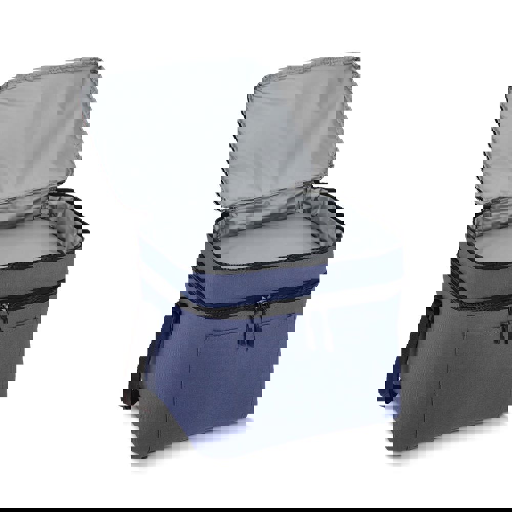 600D gerecycled PET koeltas met twee vakken 30 x 20 x 25 cm 12 L