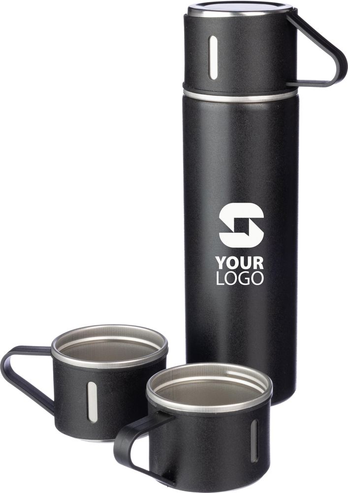 Thermosfles-set | Rvs | 420 ml + 2 bekers