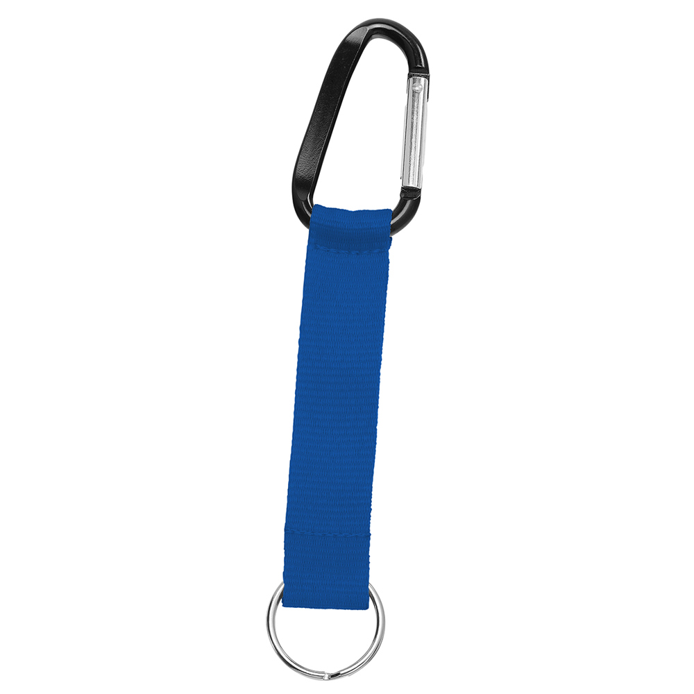 Korte keycord "Duo" - rozerood/zwart