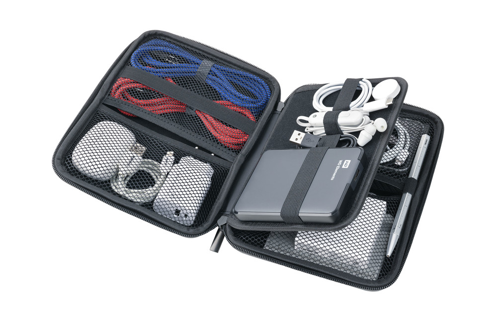 TROIKA Organizer-etu TRAVEL CASE CARBON