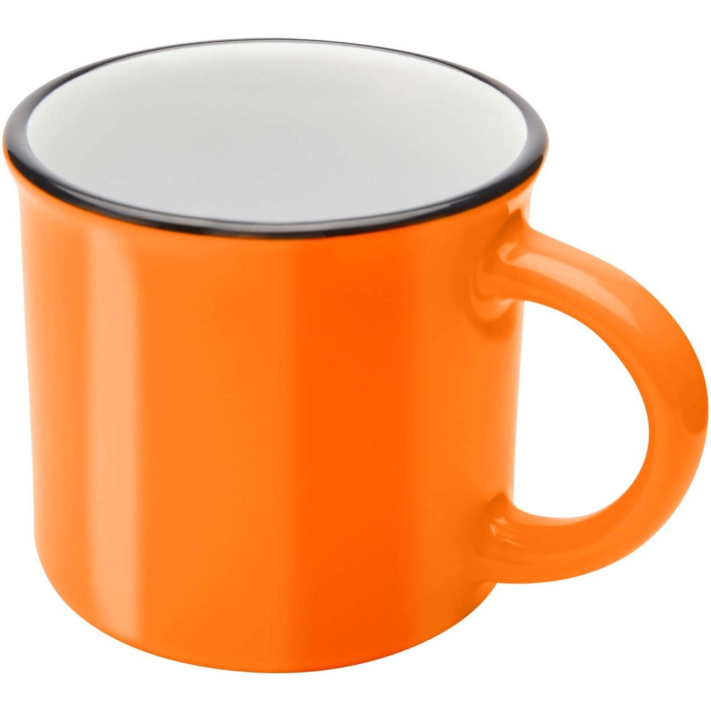 Bari 240 ml keramische mok met glanzende afwerking - Oranje