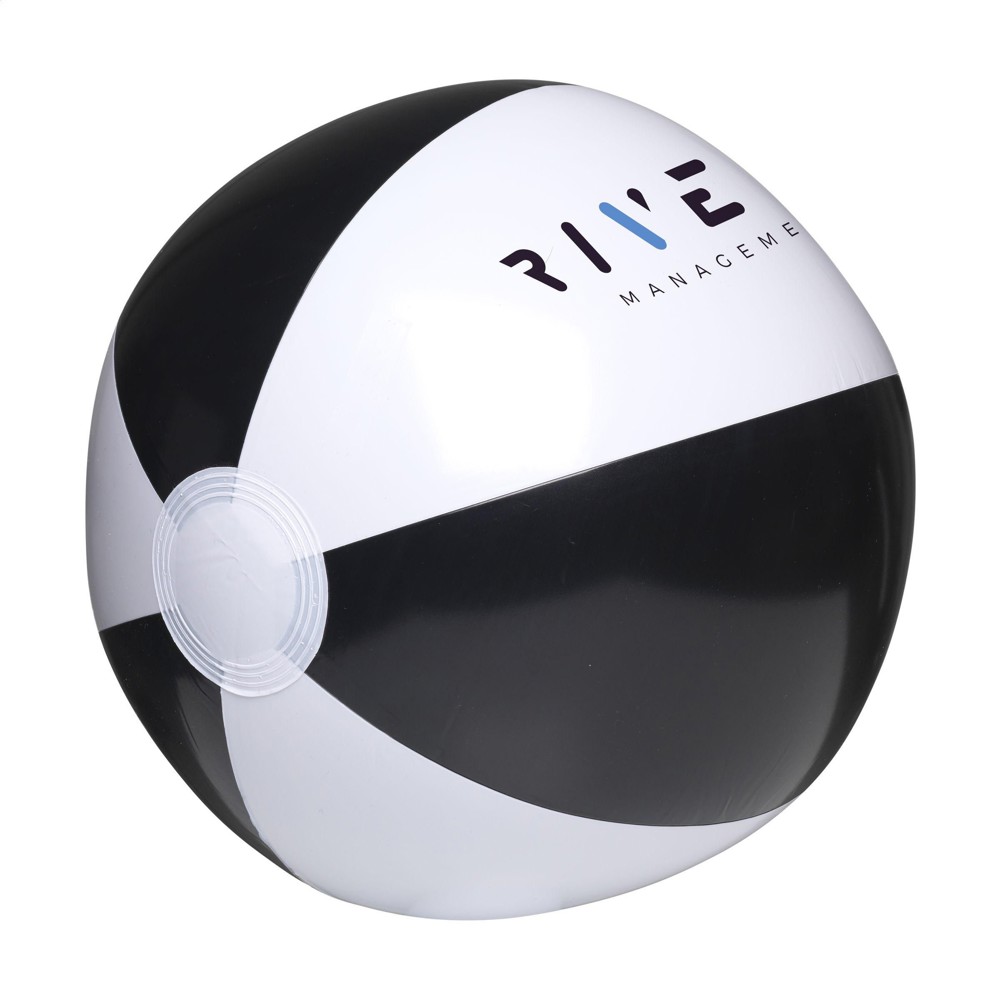 BeachBall Ø 27 cm strandbal - wit/zwart