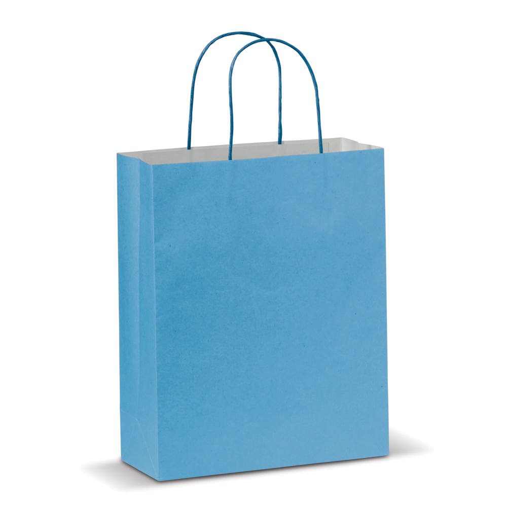 Draagtas papier middel 120g/m² - Lichtblauw