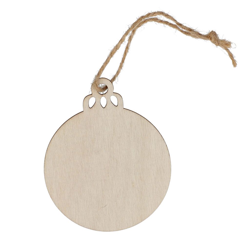 Houten kerstornament kerstbal