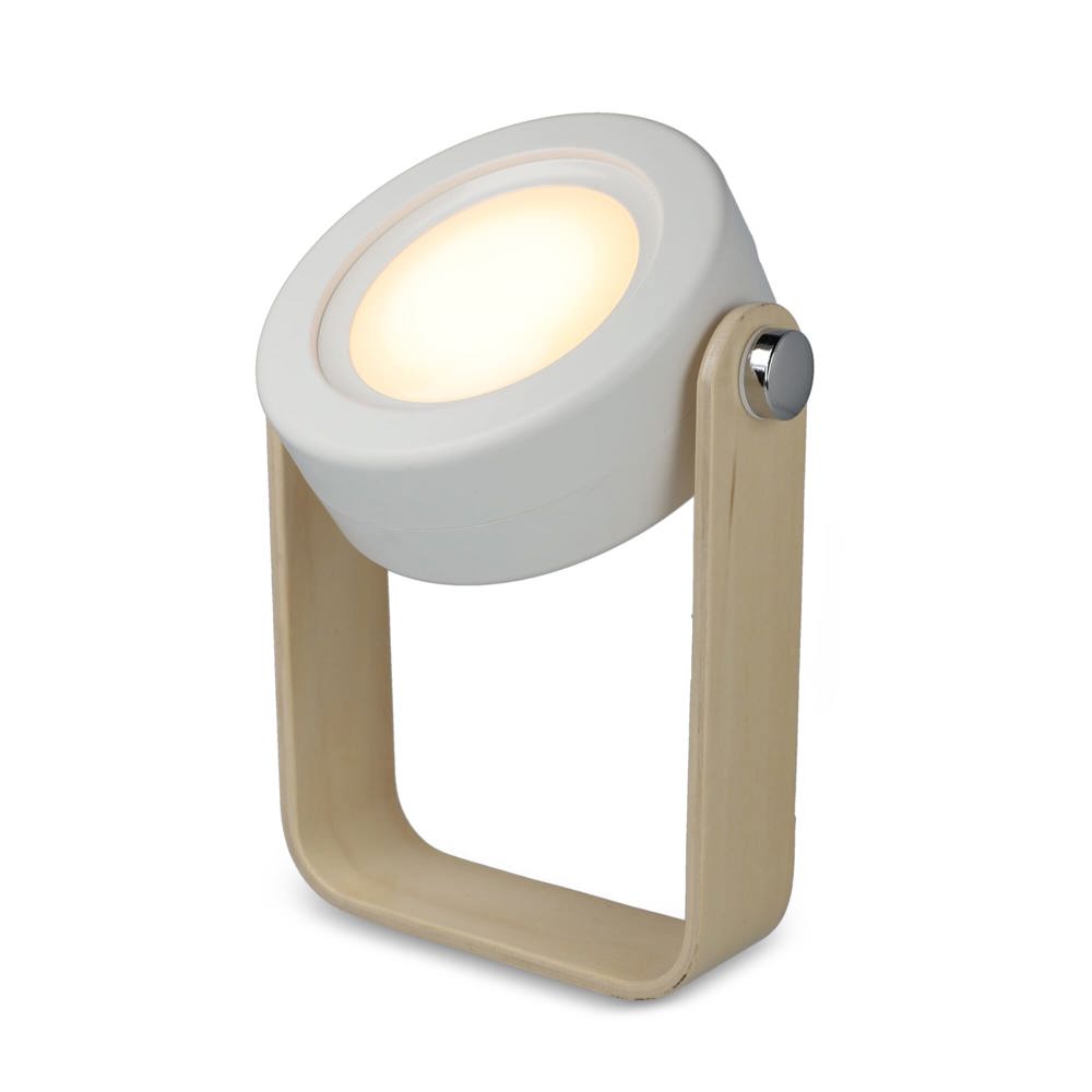Coollux multifunctionele LED-lamp met bamboe handvat