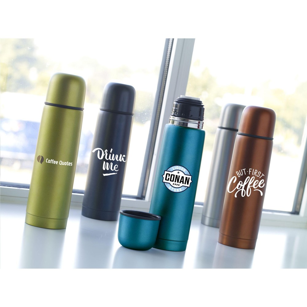 Frosted Bottle RCS Recycled Steel 500 ml thermosfles