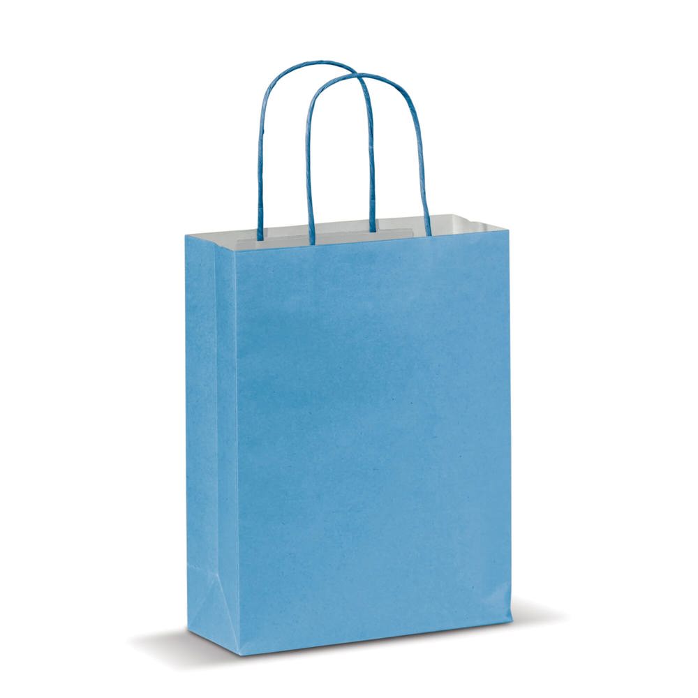 Draagtas papier klein 120g/m² - Lichtblauw