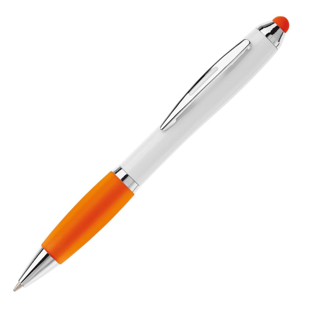Balpen Hawaï stylus hardcolour - Wit / Oranje
