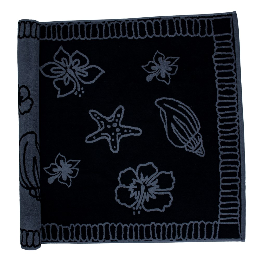 Beach Towel Hawaii - Zwart/antraciet
