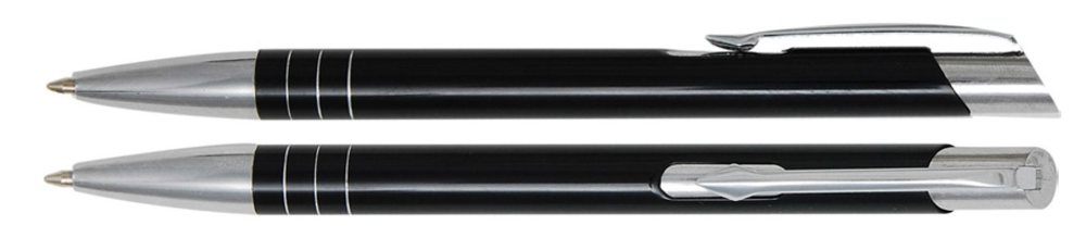 Aluminium balpen Tours - Zwart
