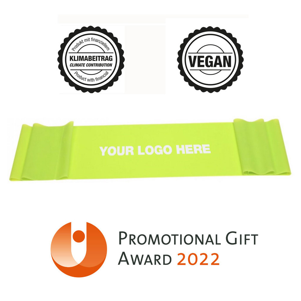 Fitnessband groen (medium) - veganistisch & gemaakt van natuurlijk latex - vanaf 400 st.