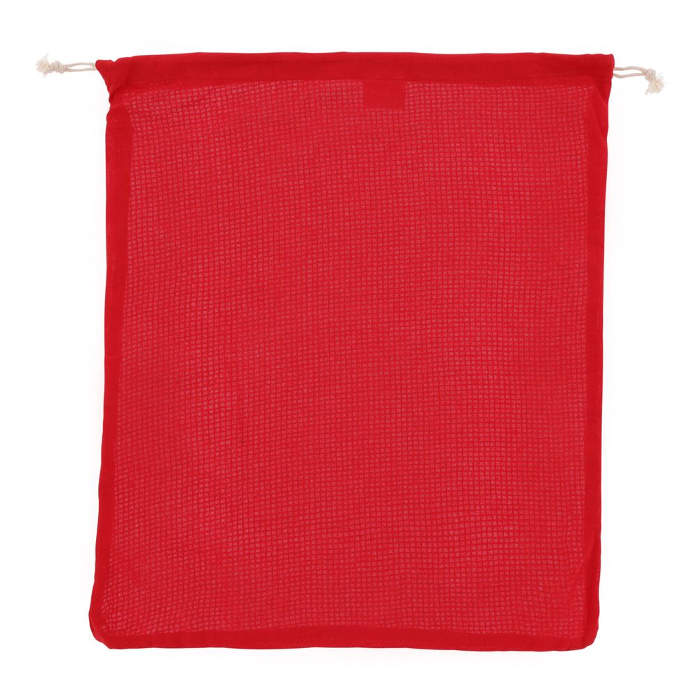 Herbruikbaar groente &amp; fruit zakje OEKO-TEX® katoen 40x45cm - rood