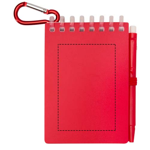 Lig Mini gerecycleerd outdoor notitieboek met zachte kaft en balpen (zwarte inkt)
