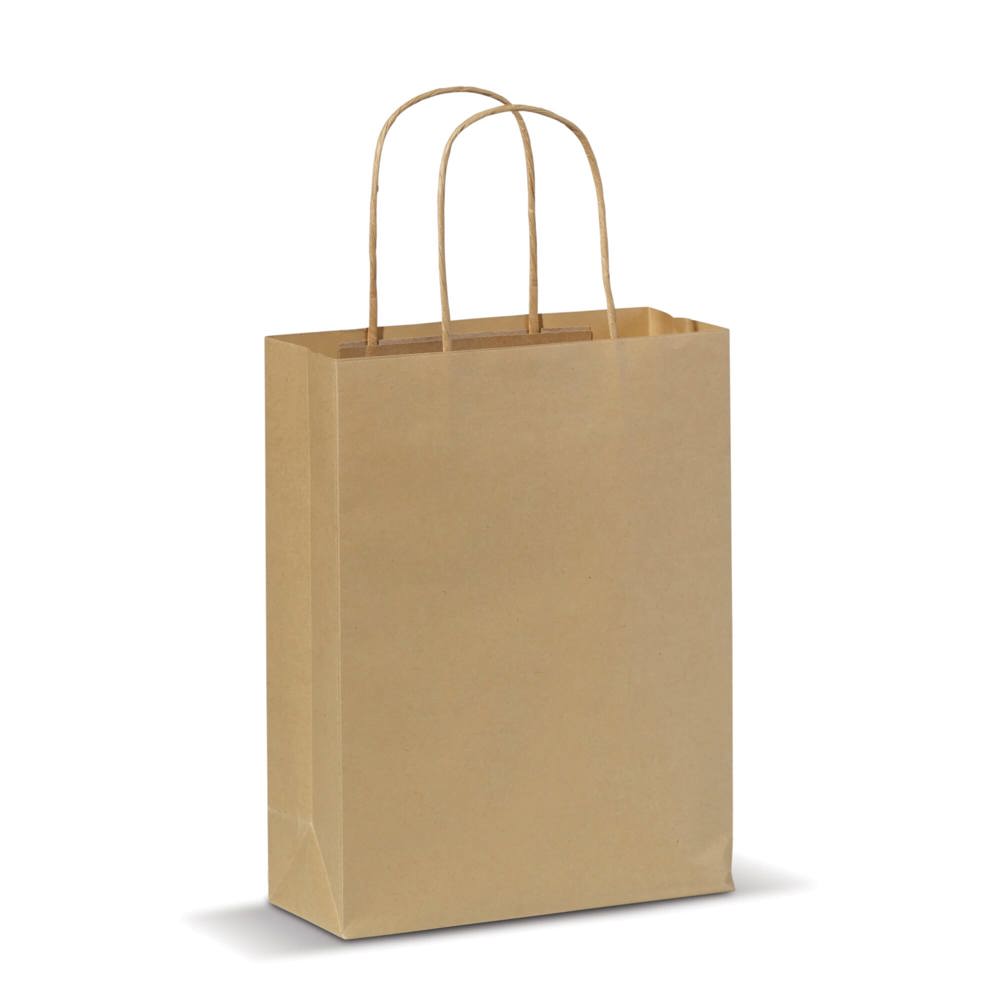 Draagtas papier klein 120g/m² - Licht Bruin