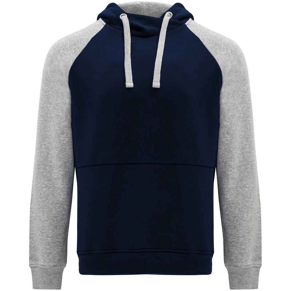 Badet 280 g/m² unisex tweekleurige hoodie - Marineblauw, Gemêleerd grijs