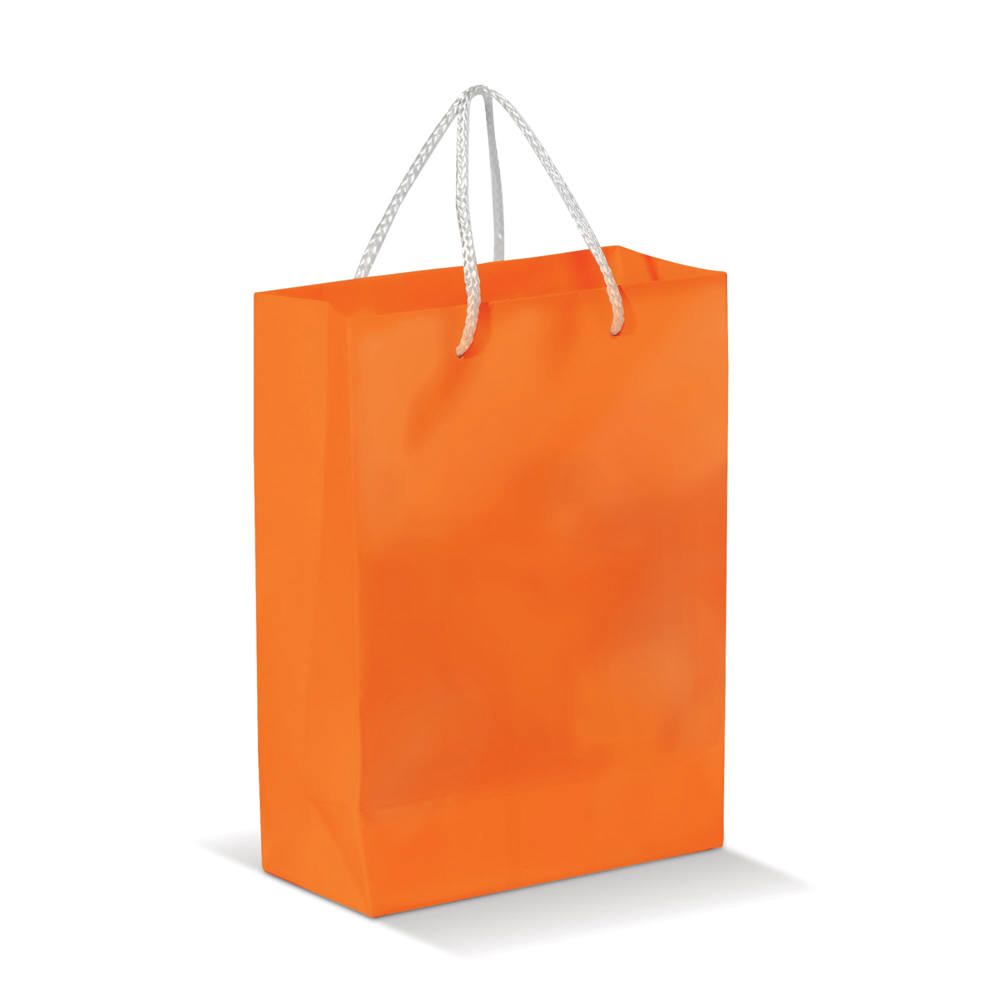 Draagtas papier klein 200g/m2 - Oranje