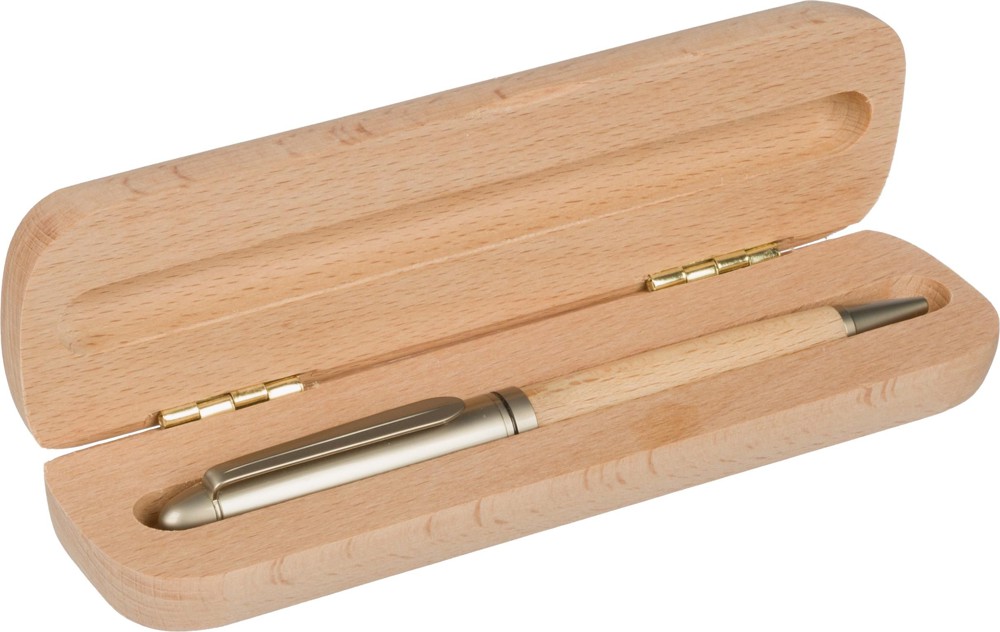 Balpen Tobias | Beukenhout | Houten doos