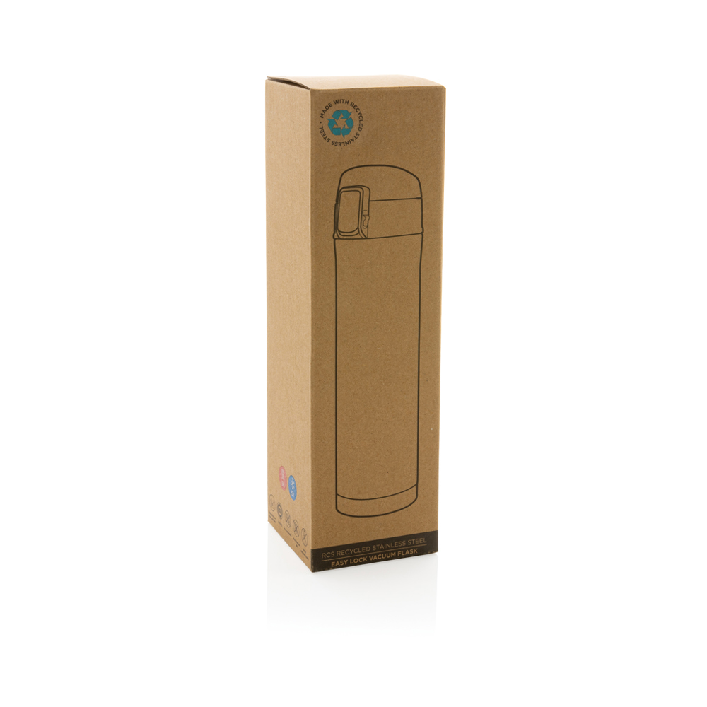 RCS gerecycled roestvrijstalen easy lock thermosfles