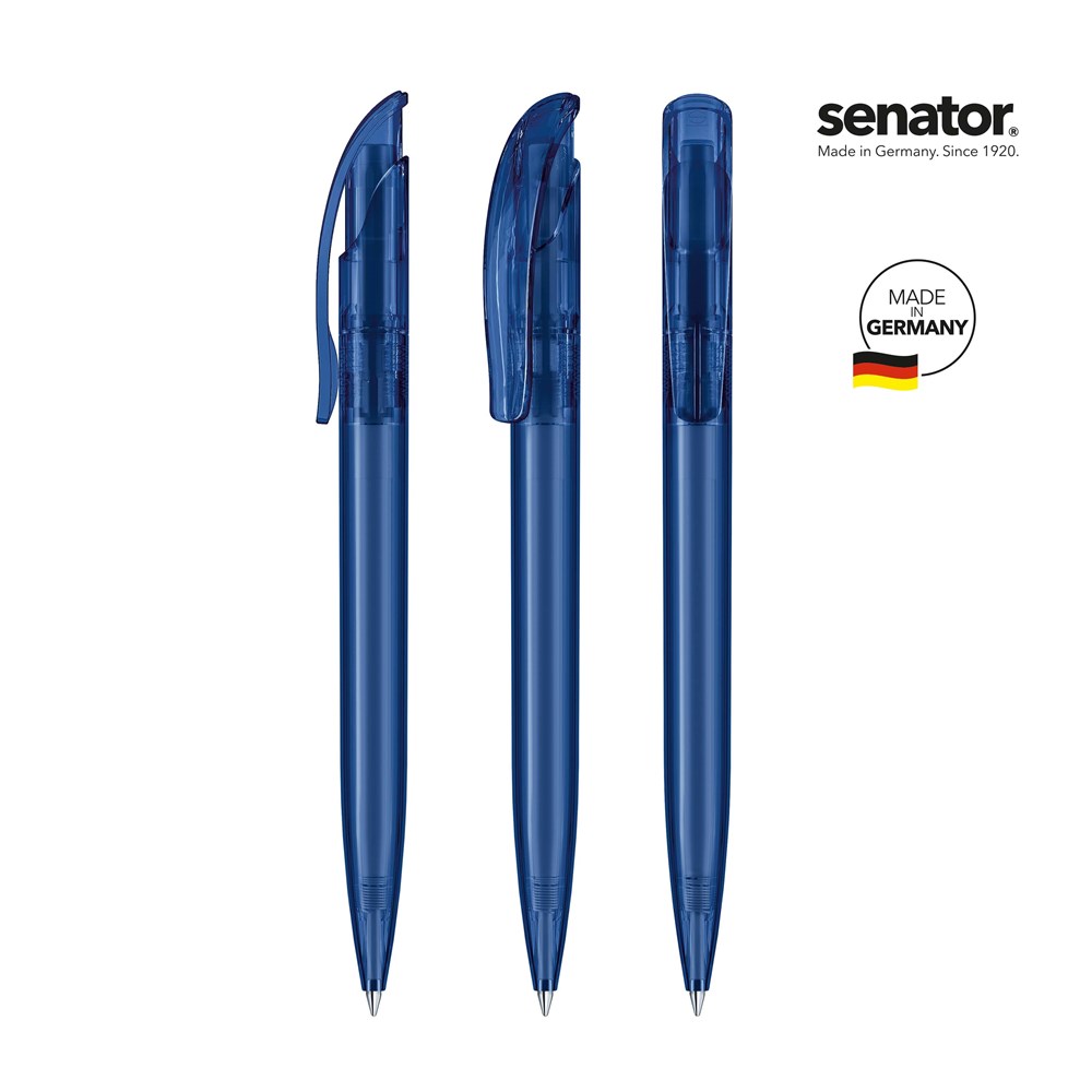 senator® Challenger Clear  retractable pen - blauw 2757