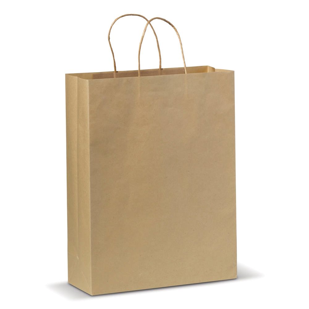 Draagtas papier groot 120g/m² - Licht Bruin