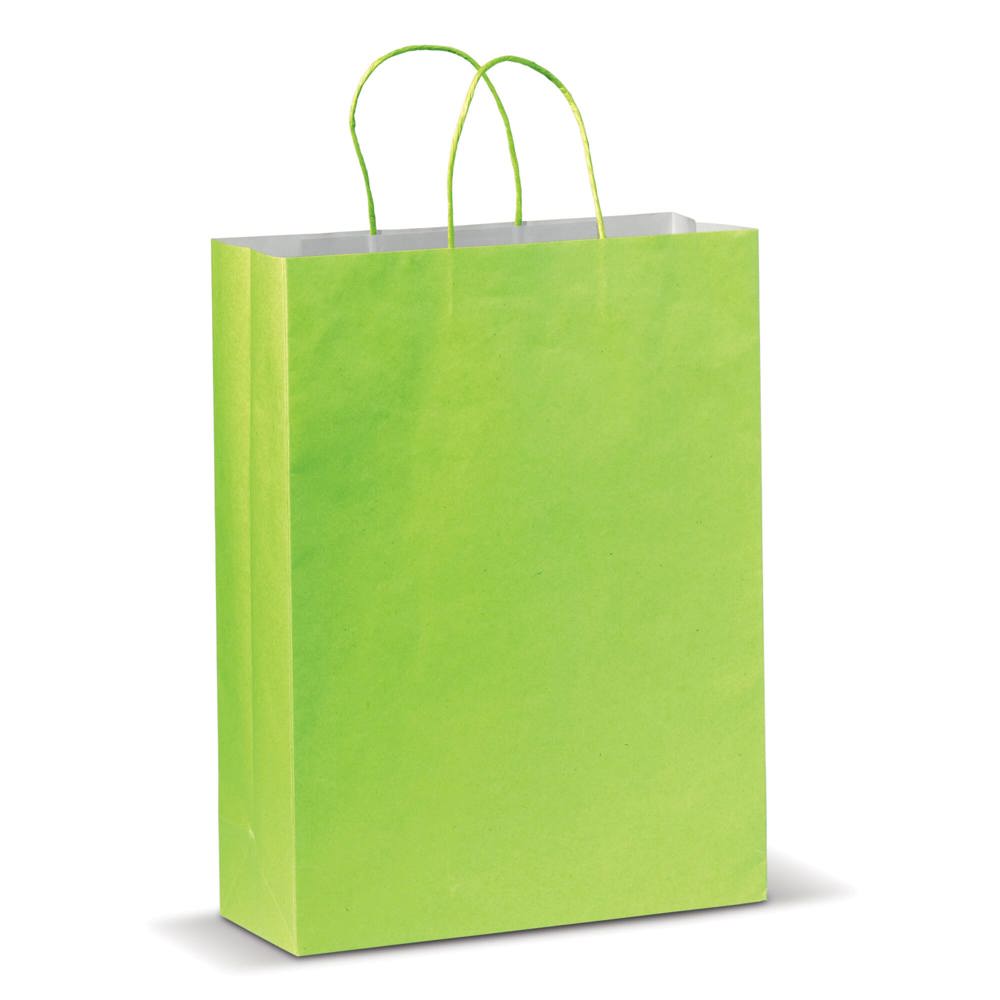 Draagtas papier groot 120g/m² - Lichtgroen