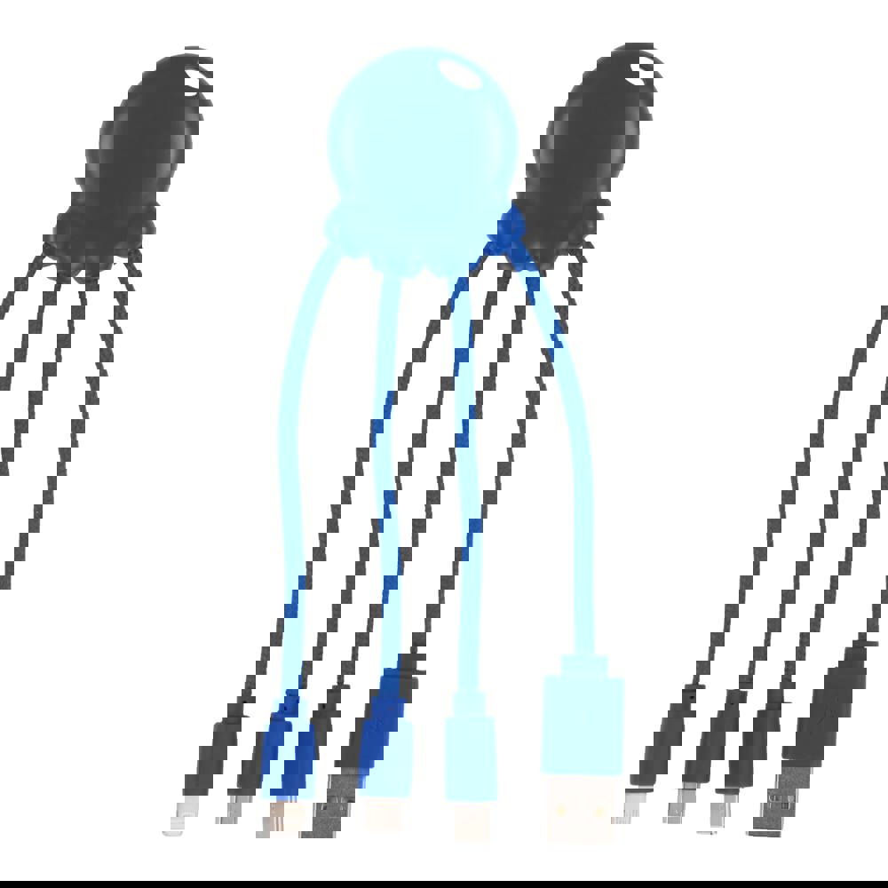 2087 | Xoopar Eco Octopus Oplaadkabel - Blauw