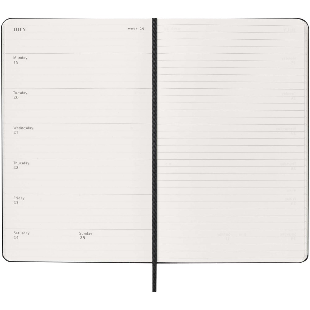Moleskine week-agenda voor 12 maanden met harde kaft L
