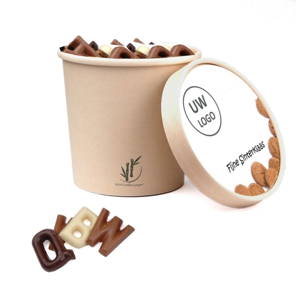 Bio Snoepbeker met 350 gram lettertjes
