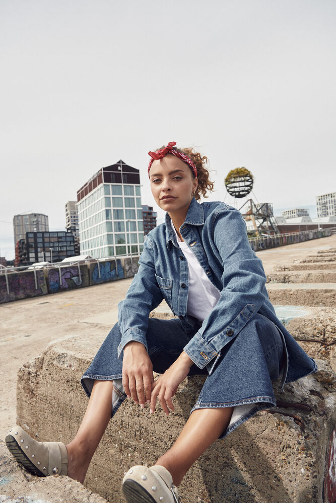 Clique - Overshirt Denim Blauw XS