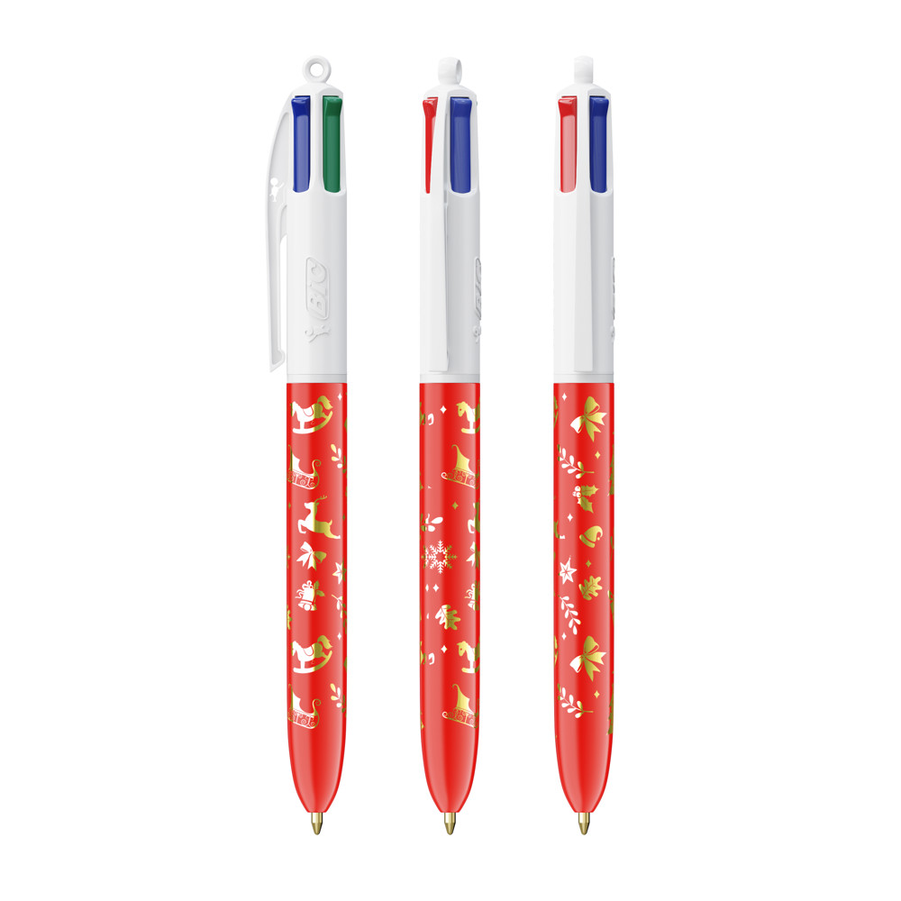 BIC® 4 Colours® ballpen - wit/rood