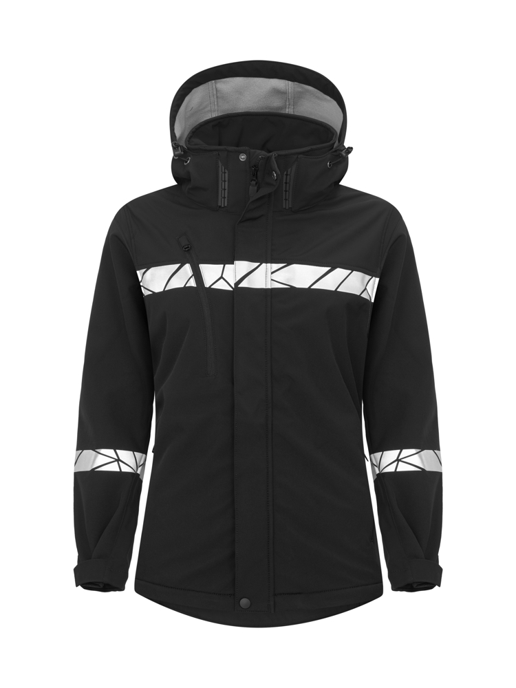 7417 SOFTSHELL JAS DAMES - Zwart