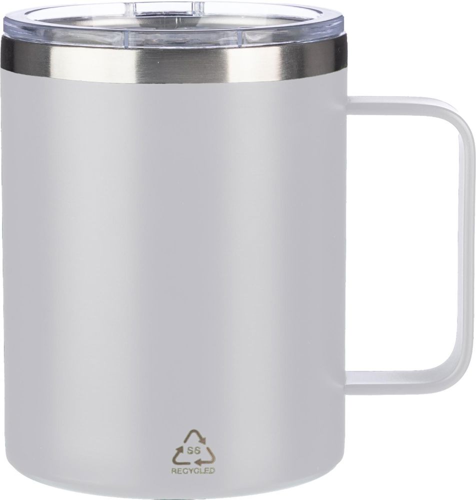 Dubbelwandige thermosbeker Renate | Gerecycled | 300 ml - Wit
