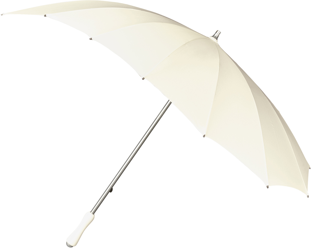 FALCONE - Hartvormige paraplu registered design - Handopening - Windproof - 110 cm - Gebroken wit