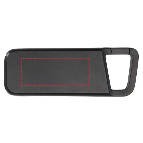 Alkes waterbestendige powerbank van 5000 mAh 12 W van gerecycled plastic met karabijnhaak