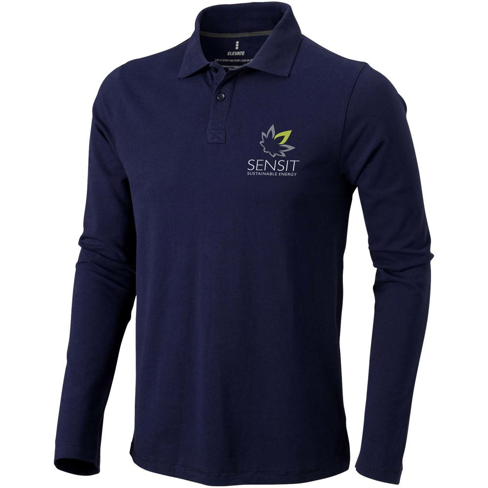 Calgary 180 g/m² herenpolo met lange mouwen