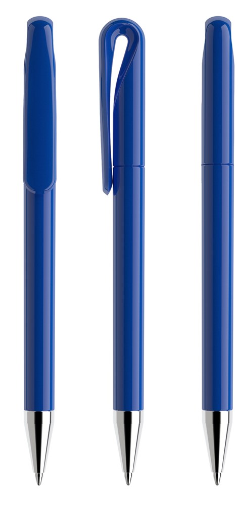 Prodir DS1TPC Polished with Chrome Metal Nose-Cone - Blue polished
