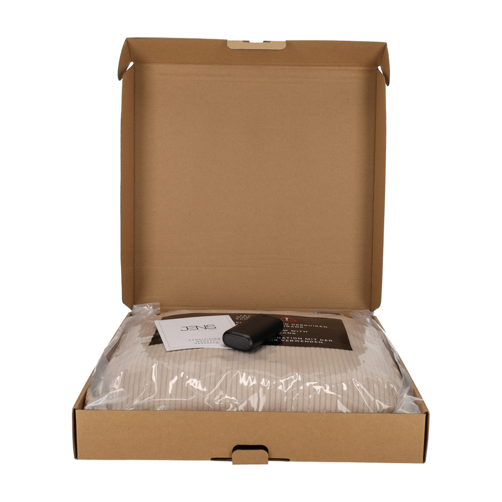 JENS Living Warmtekussen RPET 40x40 Ribbel Taupe