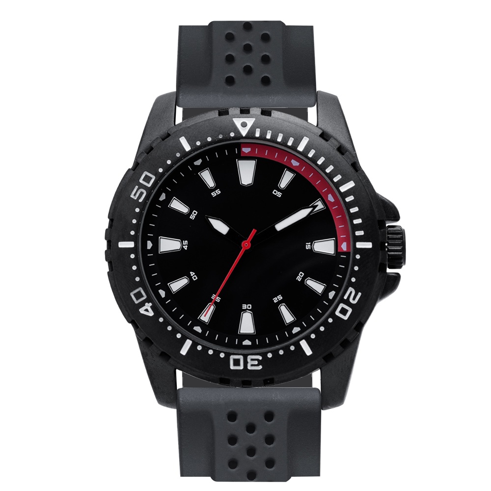 Horloge sport Silicone Metal - Rood